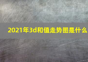 2021年3d和值走势图是什么