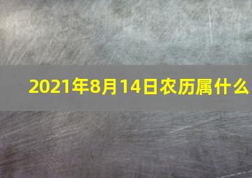 2021年8月14日农历属什么