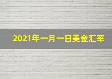 2021年一月一日美金汇率