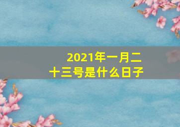 2021年一月二十三号是什么日子