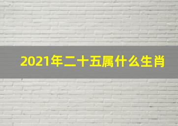 2021年二十五属什么生肖