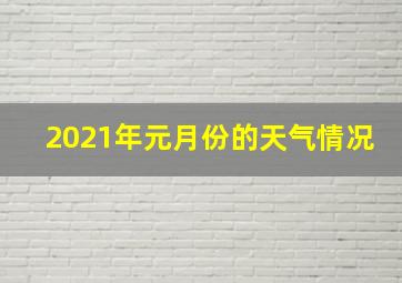 2021年元月份的天气情况