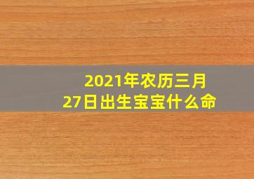 2021年农历三月27日出生宝宝什么命