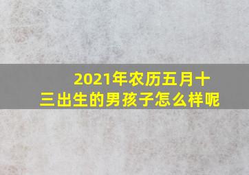 2021年农历五月十三出生的男孩子怎么样呢