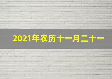 2021年农历十一月二十一