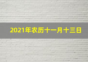 2021年农历十一月十三日