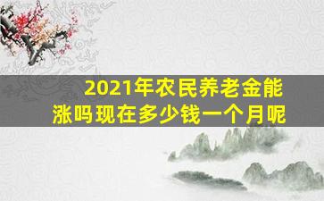 2021年农民养老金能涨吗现在多少钱一个月呢