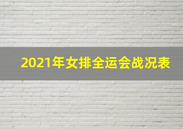 2021年女排全运会战况表