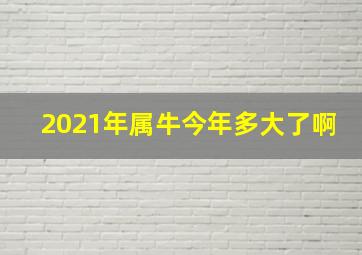 2021年属牛今年多大了啊