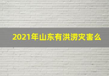 2021年山东有洪涝灾害么