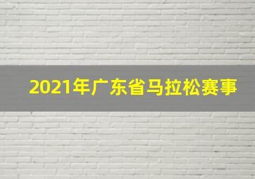 2021年广东省马拉松赛事