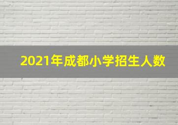 2021年成都小学招生人数