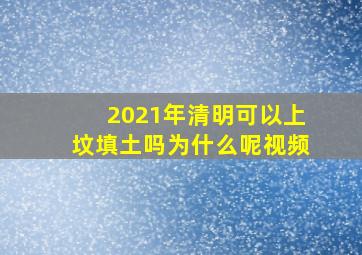 2021年清明可以上坟填土吗为什么呢视频