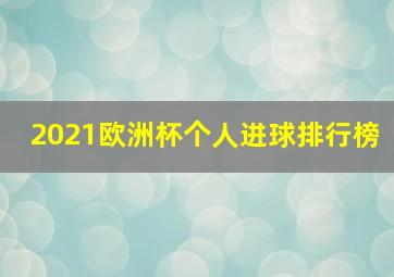 2021欧洲杯个人进球排行榜