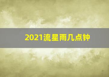 2021流星雨几点钟