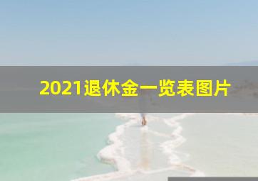 2021退休金一览表图片