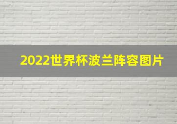 2022世界杯波兰阵容图片