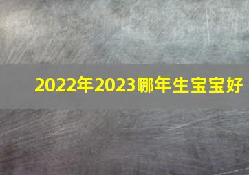 2022年2023哪年生宝宝好