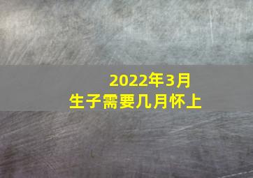 2022年3月生子需要几月怀上