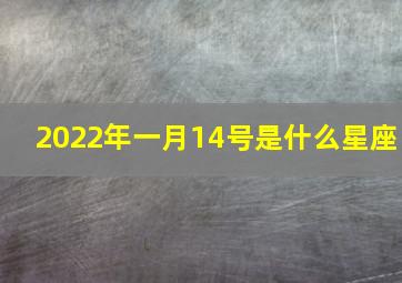 2022年一月14号是什么星座