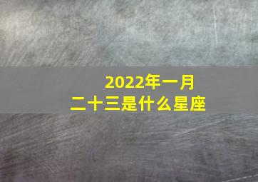 2022年一月二十三是什么星座