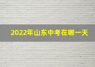 2022年山东中考在哪一天