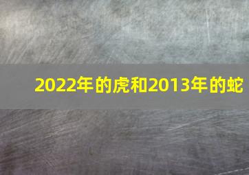 2022年的虎和2013年的蛇