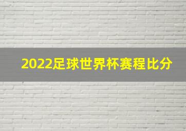 2022足球世界杯赛程比分