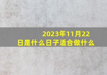 2023年11月22日是什么日子适合做什么