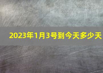 2023年1月3号到今天多少天