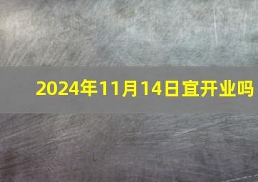 2024年11月14日宜开业吗