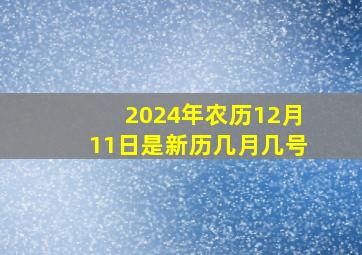 2024年农历12月11日是新历几月几号