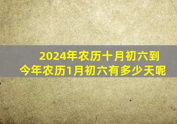 2024年农历十月初六到今年农历1月初六有多少天呢