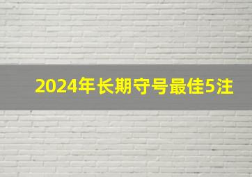 2024年长期守号最佳5注