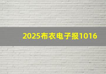 2025布衣电子报1016