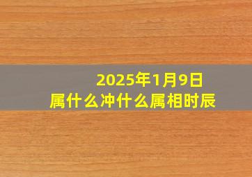 2025年1月9日属什么冲什么属相时辰