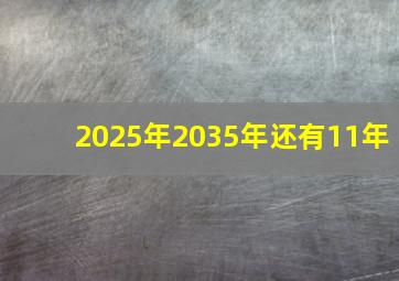 2025年2035年还有11年