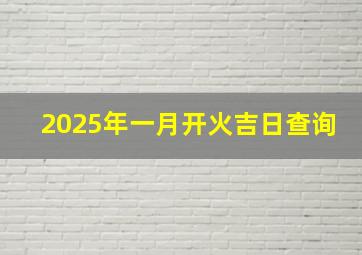 2025年一月开火吉日查询