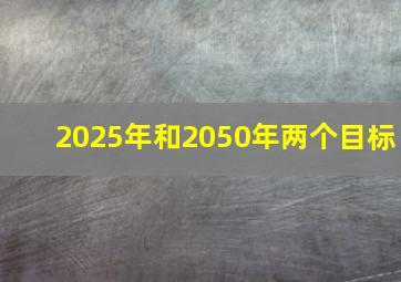 2025年和2050年两个目标