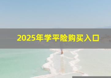 2025年学平险购买入口