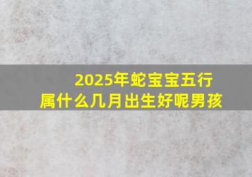 2025年蛇宝宝五行属什么几月出生好呢男孩