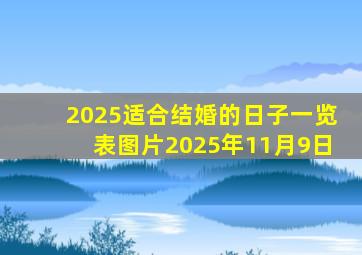 2025适合结婚的日子一览表图片2025年11月9日