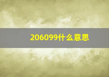 206099什么意思