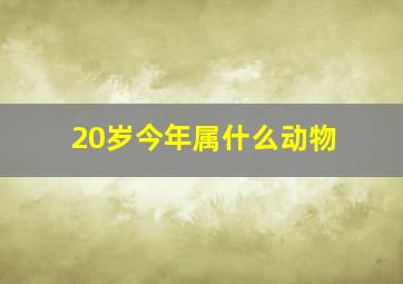 20岁今年属什么动物