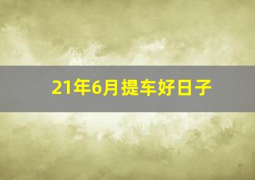 21年6月提车好日子