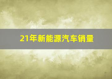 21年新能源汽车销量