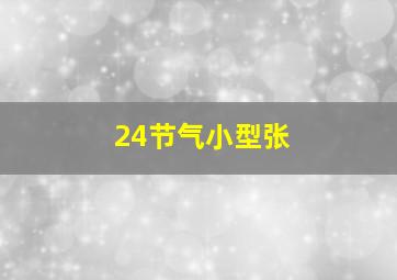 24节气小型张