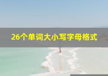 26个单词大小写字母格式