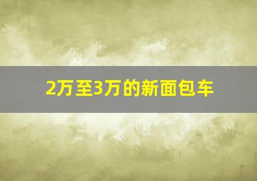 2万至3万的新面包车