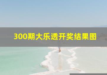 300期大乐透开奖结果图